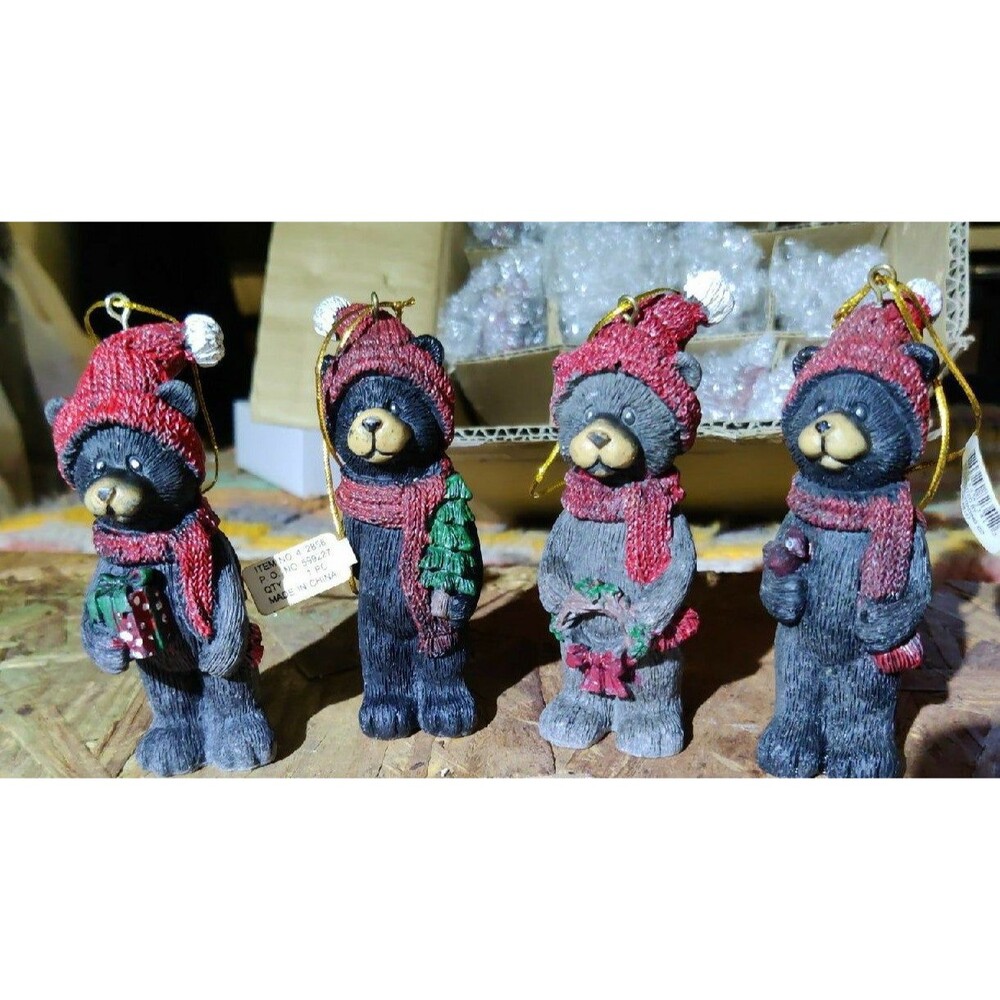 Set of 12 Bear Ornaments